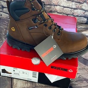 Wolverine work boots men’s 8 NEW STEEL TOE